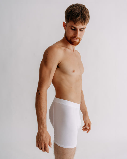 bambusové boxerky Zeus, Bílá · oblaka